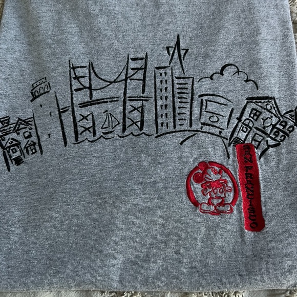 Vintage Disney Store San Francisco embroidered Mickey Mouse gray T-shirt XL 1999 - Picture 10 of 16